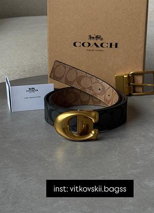 Жіночий ремінь belt kit grey/brown canvas with gold fittings 💓