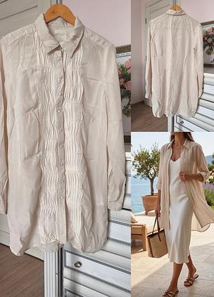Длинная шелковая рубашка inwear 100% шелк
