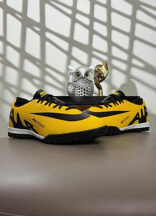 Подростковые сороконожки nike air zoom mercurial vapor 15 academy tf yellow black