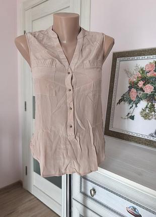 Шовкова блуза / топ massimo dutti / 100%шовк, 100%модал