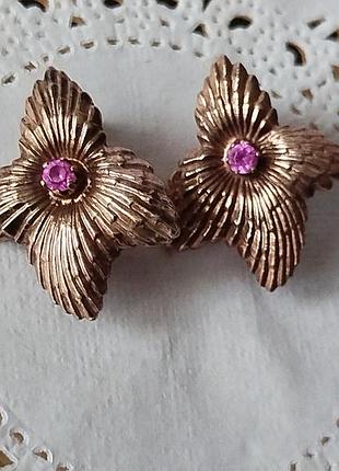 Серьги ссср из серебра 925 пробы со звездой