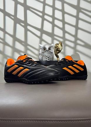 Мужские сороконожки adidas goletto viii tf black orange