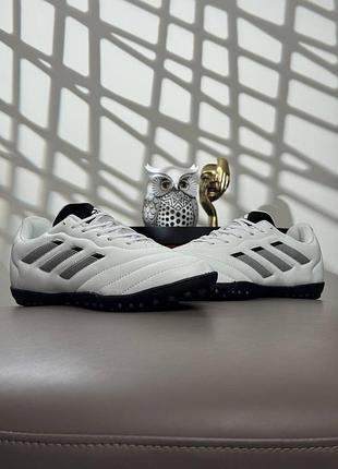 Мужские сороконожки adidas goletto viii tf white black