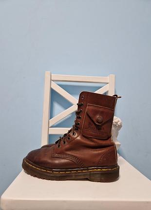 Шкіряні черевики vintage dr martens zippo модель 1490 темно коричневі вінтажні 1990 роки