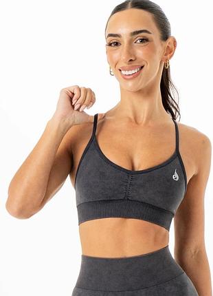 Топ жіночий спортивний ryderwear seamless stonewash, сірий, s