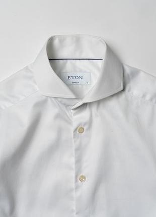Eton super slim white cotton button up shirt [smh017065]