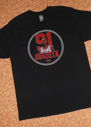 Футболка dennis rodman/rodzilla/денніс родман/chicago bulls/мерч