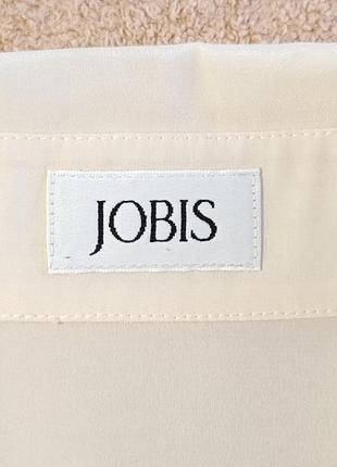 Рубашка женская шелковая короткий рукав jobis блуза базовая шелк цвет молочный s m 8