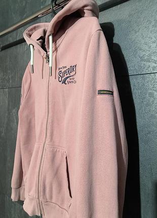 Худі superdry зіпка пудра 2