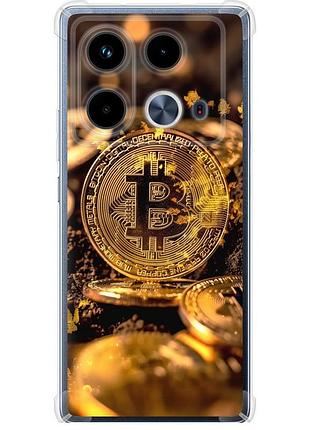 Чехол силикон с усиленными углами на телефон infinix note 40 золотая лихорадка биткойна "6089sp-3707-58250"
