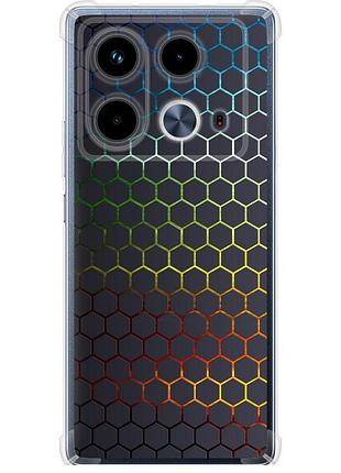 Чохол силіконовий протиударний с посиленими кутами на телефон infinix note 40 соти, які переливаються "498sp-3707-58250"