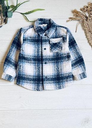 🍋щільна сорочка - куртка , тепла river island на 4/5 р ціна -360 г ❄️д-46 см рукав від ворота/46 см ширина-37 см