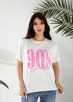 Футболка жіноча 90sbabe біла 42-46
