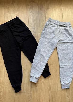 Две брюки h&amp;m серые черные спортивные штаны нм