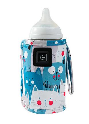 Портативный подогреватель для детской бутылочки lesko aqw5g cats blue usb 3 режима