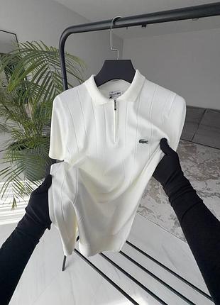 Мужская футболка поло lacoste white