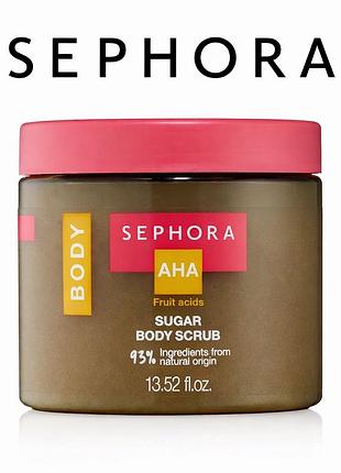 Скраб для тіла sephora collection  sugar body scrub with aha 400 мл