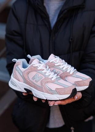 Женские кроссовки new balance 530 pink silver white