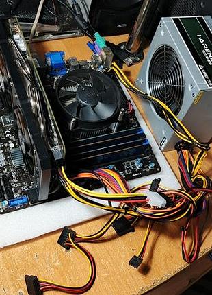 Комплект msi b85m-e45+e3 1220 v3+16gb+cooler box+amd xfx 89 380x 4gb+chieftec 500 ватів (читати текст)