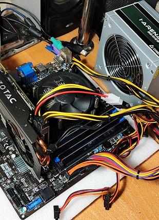Игровой коплект msi b85m-e45+e3 1220 v3+16gb+cooler+zotac gtx970 4gb+бп 500w