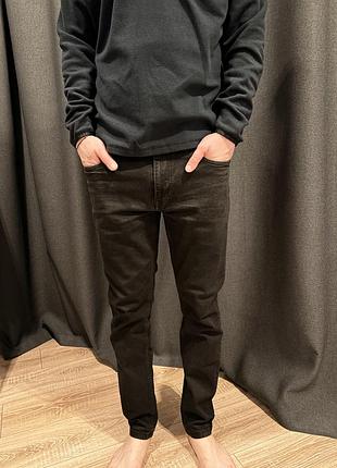 Чоловічі чорні джинси slim reserved 31/32 m