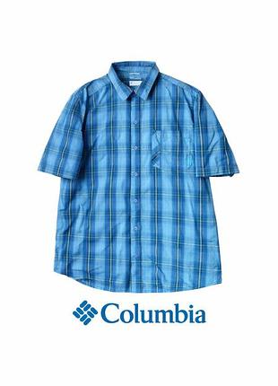 Чоловіча сорочка columbia 🩵 клітинка, розмір xxl, ідеальний стан