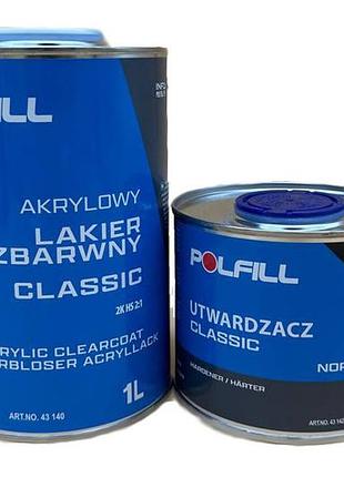Лак акриловый "classik" hs 2к 2:1 1л+0,5л затв. polfill