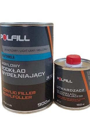 Грунт акриловий 5:1 2k eco сірий 750мл+150мл затв. polfill