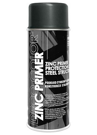 Грунт з цинком аерозольний "zink primer" 300*с темно сірий 400мл decocolor