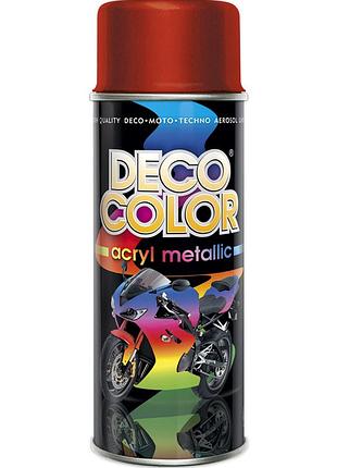 Металік фарба аерозольна decocolor червоний 400мл