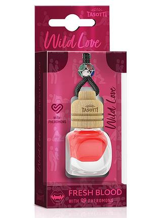 Ароматизатор для авто с ферромонами пробка "wild love" fresh blood (свежая кровь) 7мл tasotti