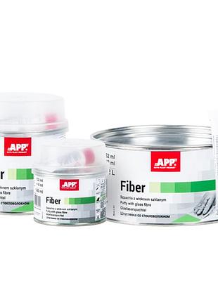 Шпаклівка із скловолокном "fiber" + затв. 140мл зелена app, 010210