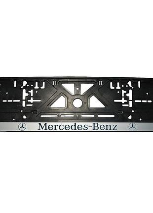 Рамка номерного знаку mercedes-benz пластик чорна 1шт