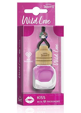 Ароматизатор для авто с ферромонами пробка "wild love" kiss (поцелуй) 7мл tasotti