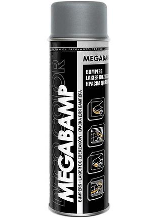 Краска бамперная акриловая аэрозольная "megabamp" decocolor серый (ral7046) 500мл