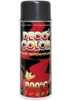 Термостійка аерозольна фарба decocolor 800*c, антрацит, 400мл