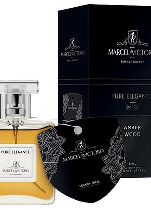 Ароматизатор для авто спрей "pure elegance" amber wood (бурштиновое дерево) 50мл tasotti