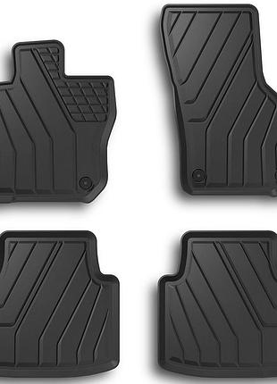 Килимки в салон volkswagen passat b9 з 2023 універсал, 4шт, amal plast, гумові, чорні