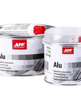 Шпаклівка з алюмінієм "alu" + затв. 600г сіра app, 010223