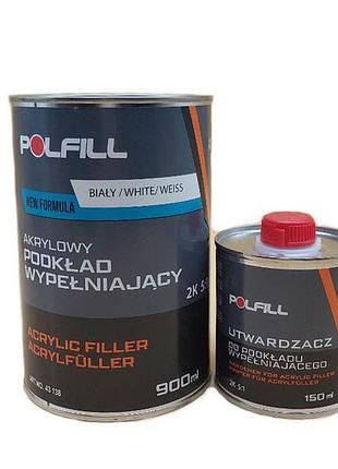 Грунт акриловый 5:1 2k eco белый 750мл+150мл затв. polfill