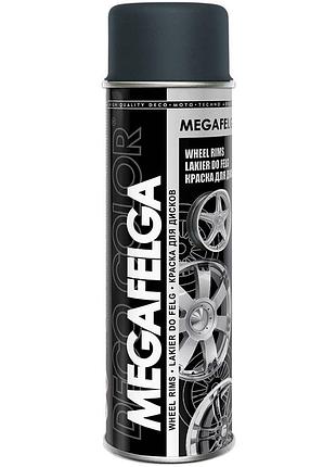 Краска для дисков акриловая аэрозольная "megafelga" decocolor антрацит мат 500мл