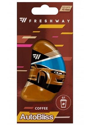 Ароматизатор для авто жидкий "autobliss" coffee (кофе) 8мл freshway