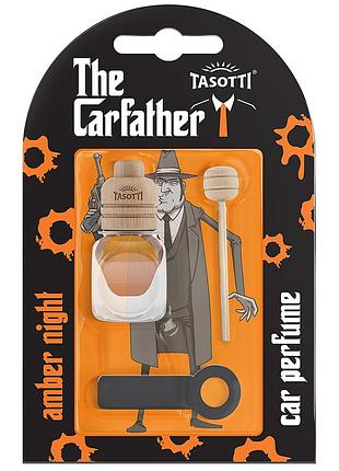 Ароматизатор для авто на обдув "carfather wood" amber night (бурштиновая ночь) 7мл tasotti