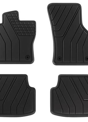 Килимки в салон volkswagen golf viii з 2019 хетчбек, 4шт, amal plast, гумові, чорні