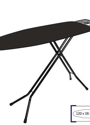 Дошка для прасування casa si superstandard basic metallic 120x38 plain black (cs95150g409)