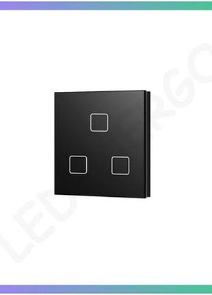 Сенсорна панель deya zigbee на 3 зони чорна для дистанційного керування освітленням у домі