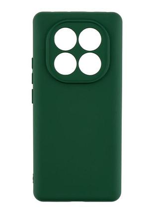Чехол с рамкой камеры silicone cover a xiaomi redmi note 14 pro+ 5g dark green (37025_3610047)