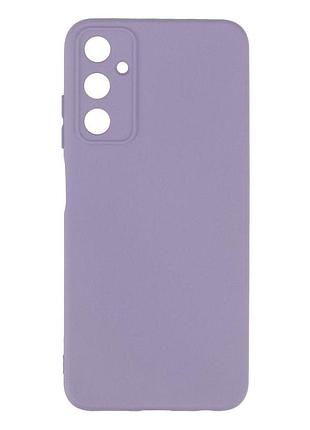 Чехол с рамкой камеры silicone cover a samsung galaxy a05s lilac