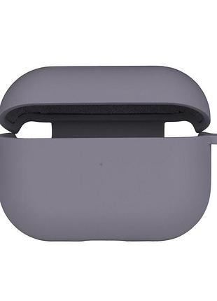 Чехол с микрофиброю silicone case airpods pro lavender grey