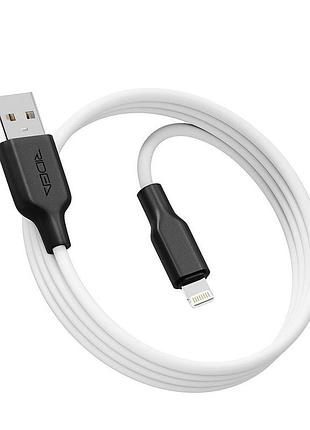 Кабель для зарядки и обмена данными usb ridea rc-ai21 airsiliconepro 12w 5v/2.4a usb-lightning 1 м бело-черный